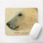 Polar Bear Portrait Mousepad (Mit Mouse)