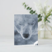 Polar Bear Portrait Postkarte (Stehend Vorderseite)