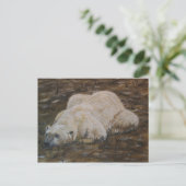 Polar Bear Post Card Postkarte (Stehend Vorderseite)