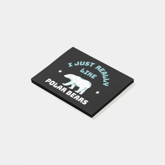 Polar Bear Post-it Klebezettel (angewinkelt)