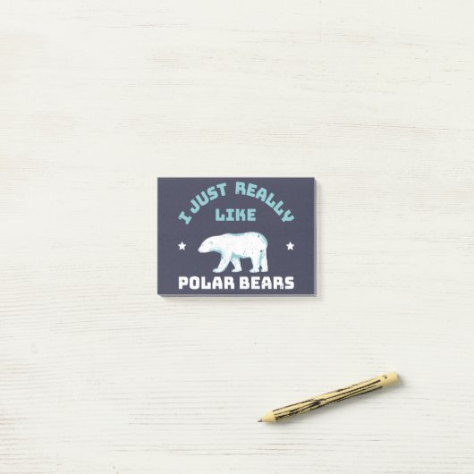 Polar Bear Post-it Klebezettel (Auf Schreibtisch)