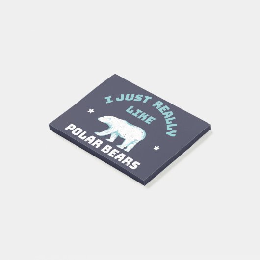 Polar Bear Post-it Klebezettel (angewinkelt)