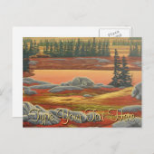 Polar Bear Postcard Autumn Bear Art Postkarten (Vorne/Hinten)