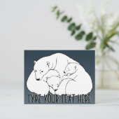 Polar Bear Postcard Bären Familie Postkarten (Stehend Vorderseite)