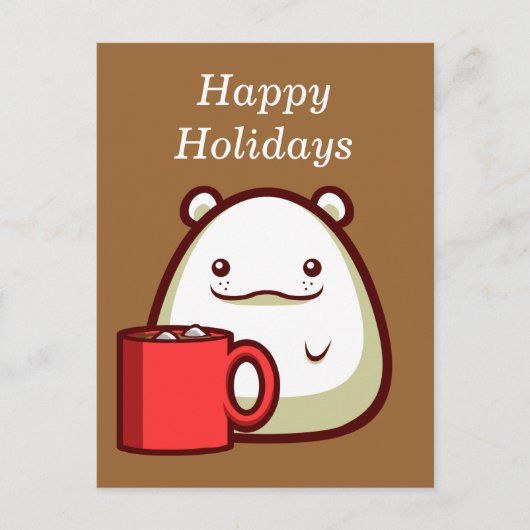 Polar Bear Postcard Feiertagspostkarte (Vorderseite)