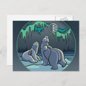 Polar Bear Postcard Nationalparkprojekt des Locarn Postkarte (Vorne/Hinten)