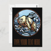 Polar Bear Postcard Nationalparkprojekt des Locarn Postkarte (Vorne/Hinten)