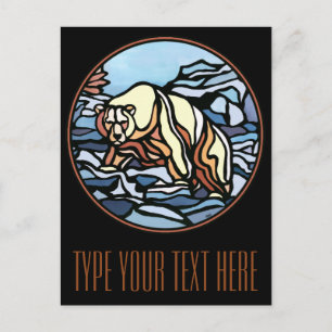 Polar Bear Postcard Nationalparkprojekt des Locarn Postkarte