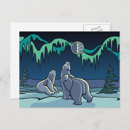 Polar Bear Postcard Nationalparkprojekt des Locarn Postkarte (Vorne/Hinten)