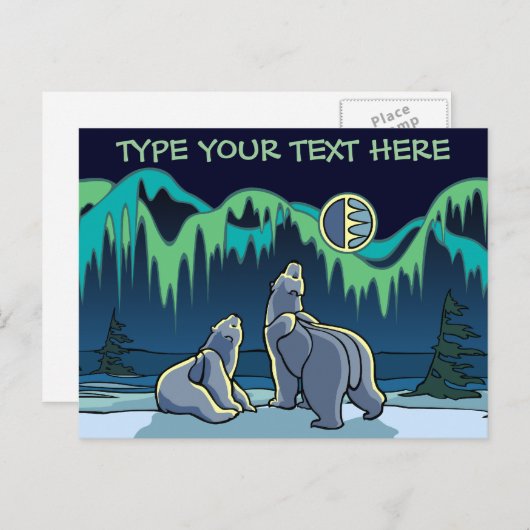Polar Bear Postcard Nationalparkprojekt des Locarn Postkarte (Vorne/Hinten)
