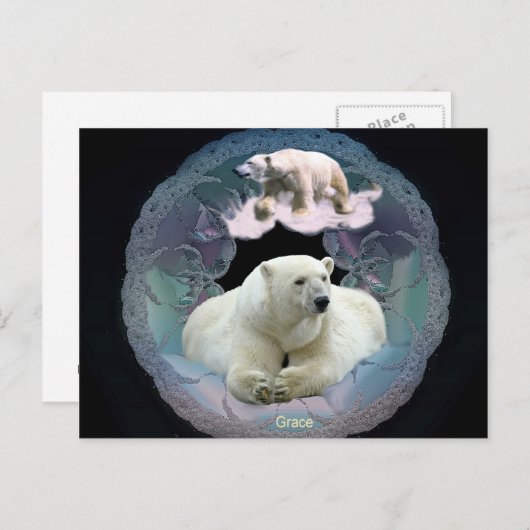 Polar Bear Postcard Postkarte (Vorne/Hinten)