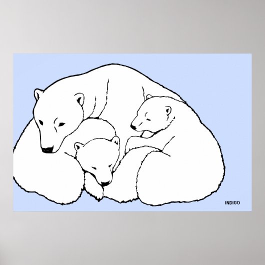 Polar Bear Poster Art Print Wohngestaltung (Vorne)