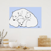 Polar Bear Poster Art Print Wohngestaltung (Küche)