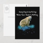 Polar Bear Postkarte (Vorne/Hinten)