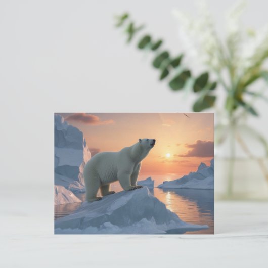 Polar Bear Postkarte (Stehend Vorderseite)