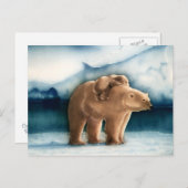 Polar Bear Postkarte (Vorne/Hinten)