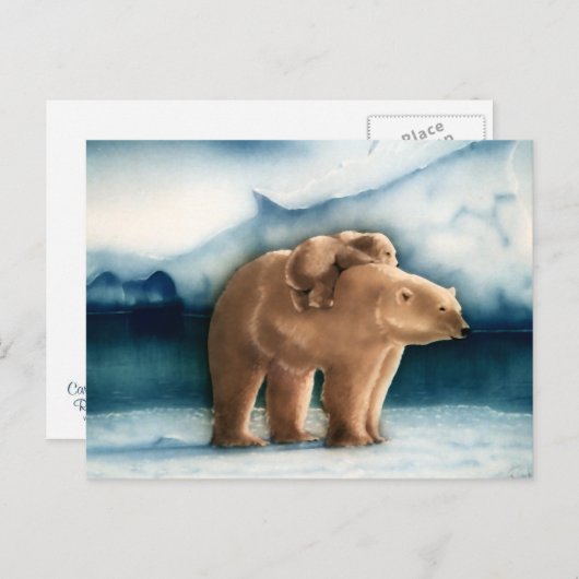 Polar Bear Postkarte (Vorne/Hinten)