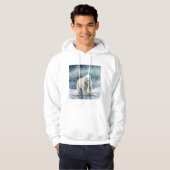 Polar Bear Print Men's Cosy Hooded Sweatshirt (Vorne ganz)