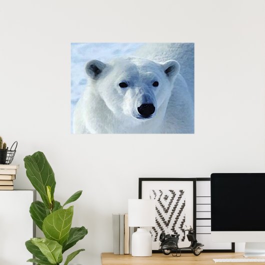 Polar Bear Print Poster (Heimbüro)