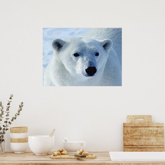 Polar Bear Print Poster (Küche)