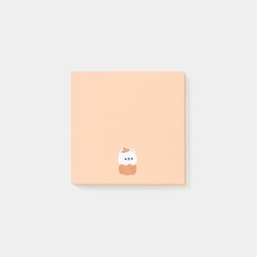 Polar Bear Pumpkin Post-it Klebezettel (Vorderseite)