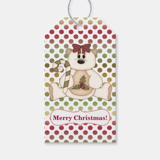 Polar Bear Punkt Reversible Christmas Geschenkanhänger (Vorderseite)