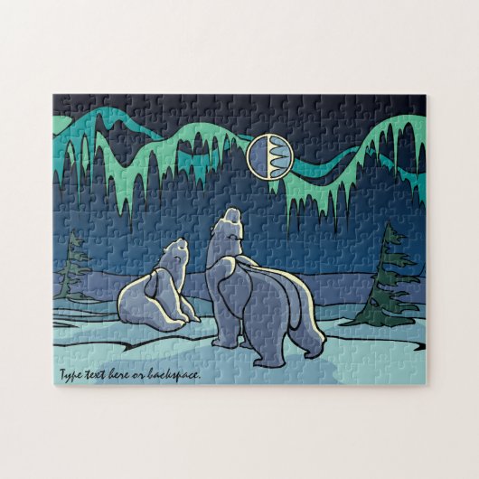 Polar Bear Puzzle Personalisierter Polar Bear Art (Horizontal)