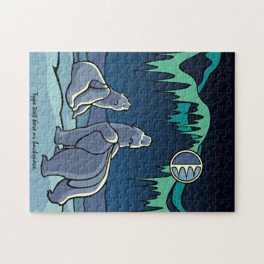 Polar Bear Puzzle Personalisierter Polar Bear Art  (Horizontal)