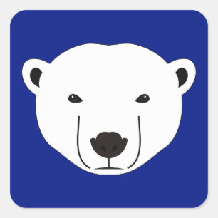Polar Bear Quadratischer Aufkleber