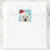 Polar Bear Quadratischer Aufkleber (Tasche)