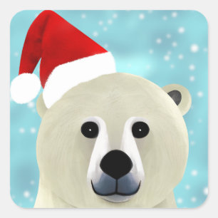 Polar Bear Quadratischer Aufkleber