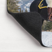 Polar Bear RCMP Corporal On Horseback Mousepad (Ecke)