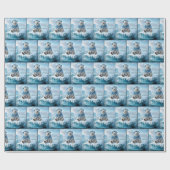 Polar Bear Reading a Newspapier Geschenkpapier (Flach)