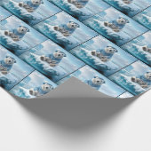 Polar Bear Reading a Newspapier Geschenkpapier (Ecke)