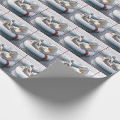 Polar Bear Reading a Newspapier Geschenkpapier (Ecke)