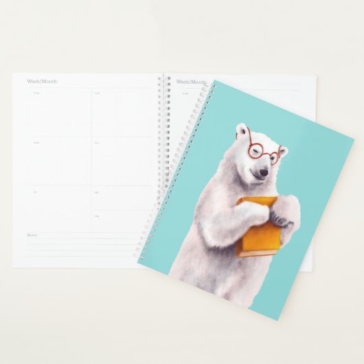 Polar Bear Reading Art - Reservierung Planer (Anzeige)