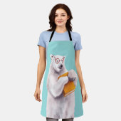 Polar Bear Reading Art - Reservierung Schürze (Getragen)