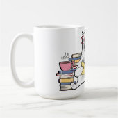 Polar Bear Reading Book Kaffeetasse (Links)