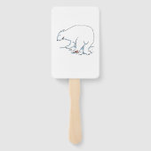Polar Bear rectangle hand fans Fächer (Rückseite)