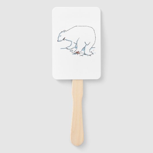 Polar Bear rectangle hand fans Fächer (Vorderseite)
