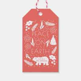 Polar Bear Red Foliage Weihnachtsgeschenk-Tag Geschenkanhänger