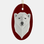 Polar Bear & Red Keramik Ornament (Rechts)