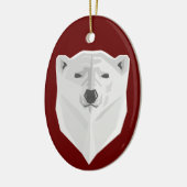 Polar Bear & Red Keramik Ornament (Links)