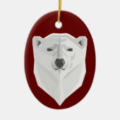 Polar Bear & Red Keramik Ornament (Vorne)