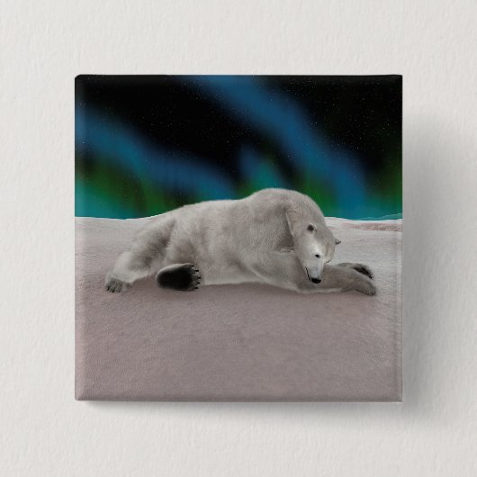 Polar Bear Resting Button (Vorderseite)