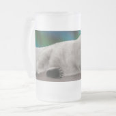 Polar Bear Resting Mattglas Bierglas (Vorderseite Links)