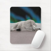 Polar Bear Resting Mousepad (Mit Mouse)