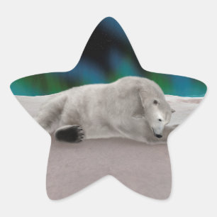 Polar Bear Resting Stern-Aufkleber