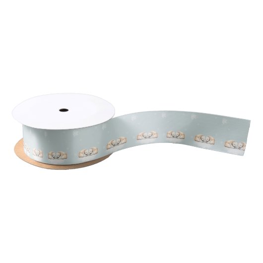 Polar Bear Ribbon Satinband (Spule)