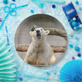 Polar Bear Roaring Pappteller (Party)